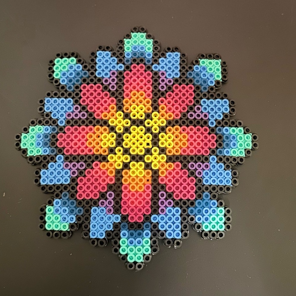 Perler beads Mandala magnet